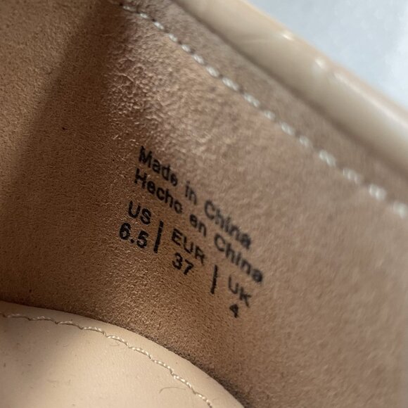 Aldo Penny Loafers Womens 6.5 Tan Nude Crocodile Slip On Shoes Old Money Preppy - Picture 10 of 11